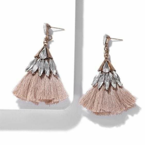 Jewelry - Gorgeous Studded Tassel Earrings
